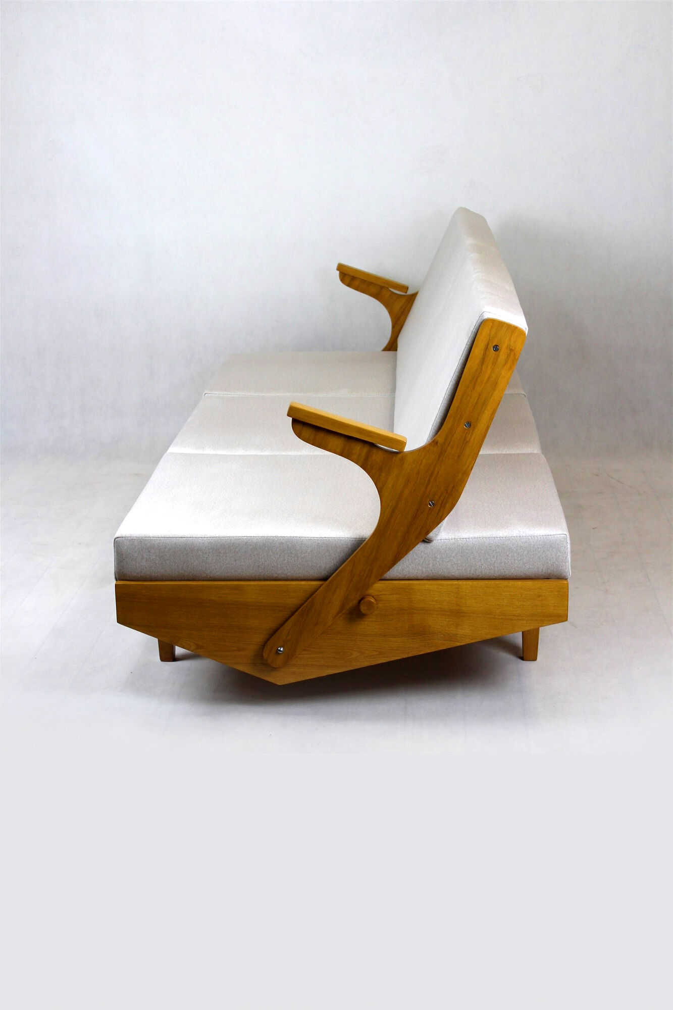 Restored Mid-Century Convertible Sofa from Opp Drevovyroba, 1970s