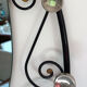Vintage iron coat rack with mirror