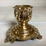 Tripod candlestick in worked bronze