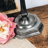 Pair of Italian tin candlesticks