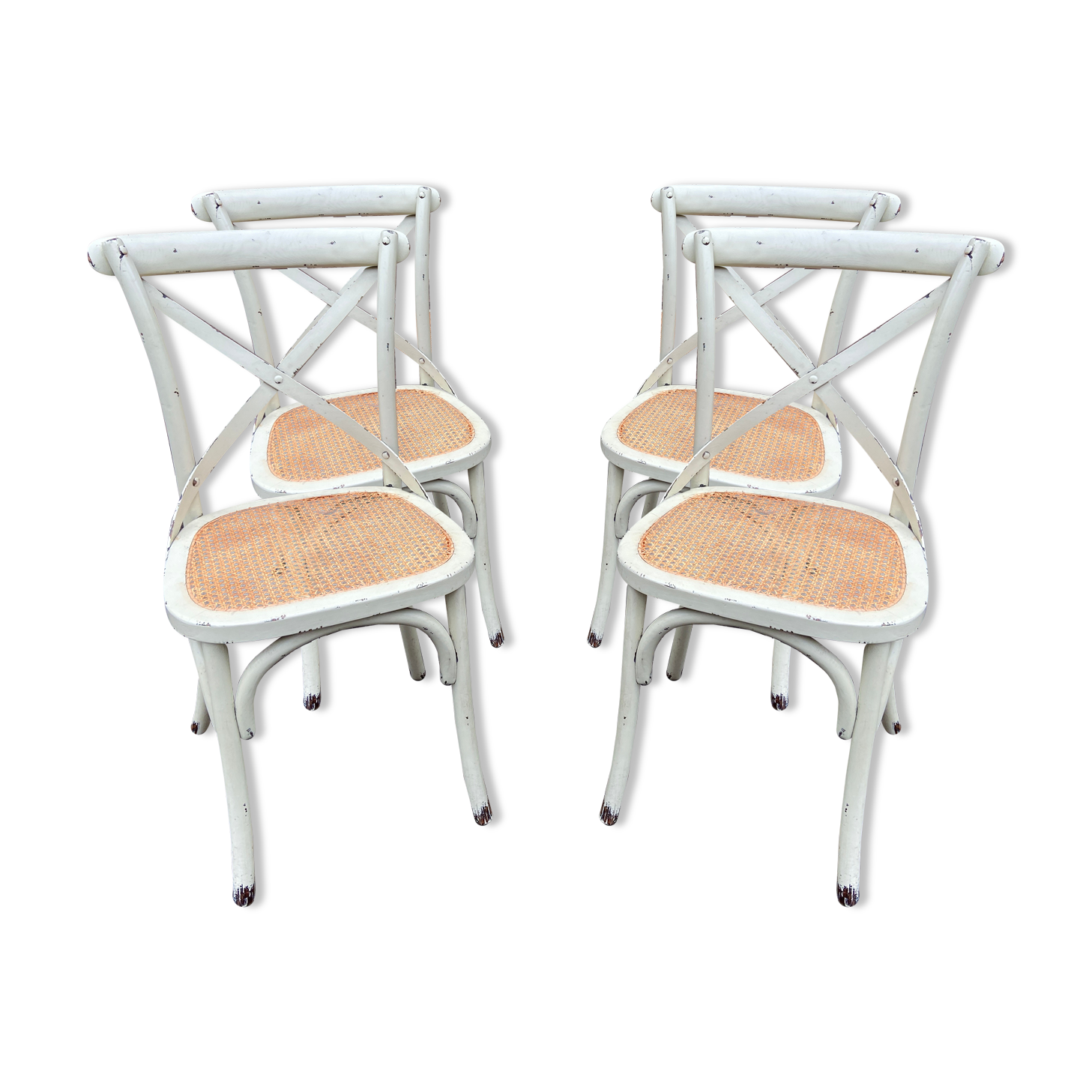 4 french chairs saint rémy restaurant bistro wood curved