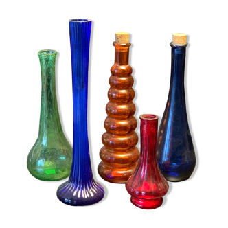 Lot of multicolored vases