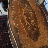 Dessert, rosewood marquetry tea table.