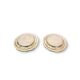 2 silver metal cups foliage pattern