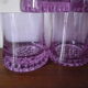 Set of 6 purple crystal aperitif glasses