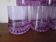 Set of 6 purple crystal aperitif glasses