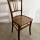 Lot de 6 anciennes chaises vintage bistrot des années 50 en bois