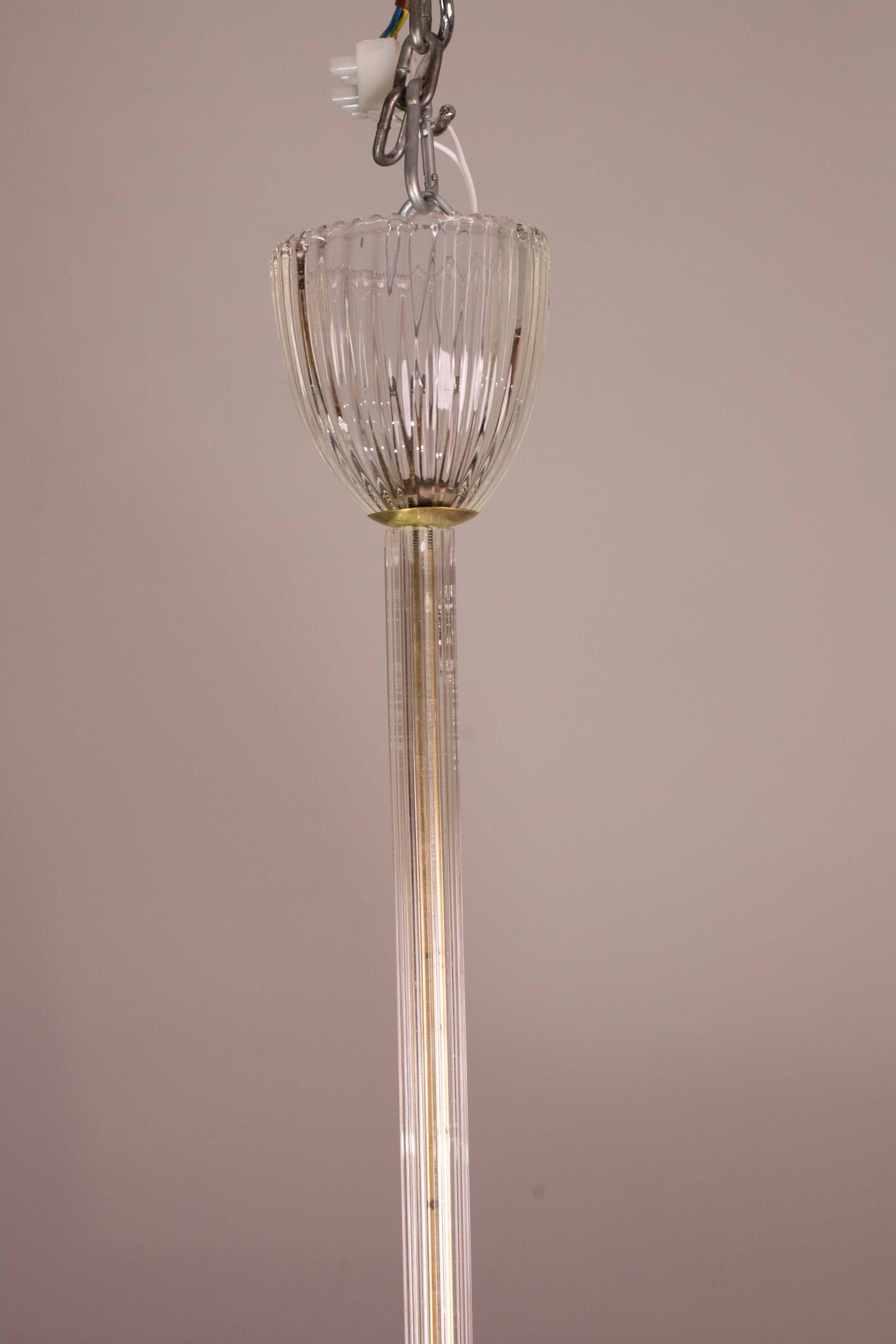 Art Deco Barovier e Toso pendant light, 1950