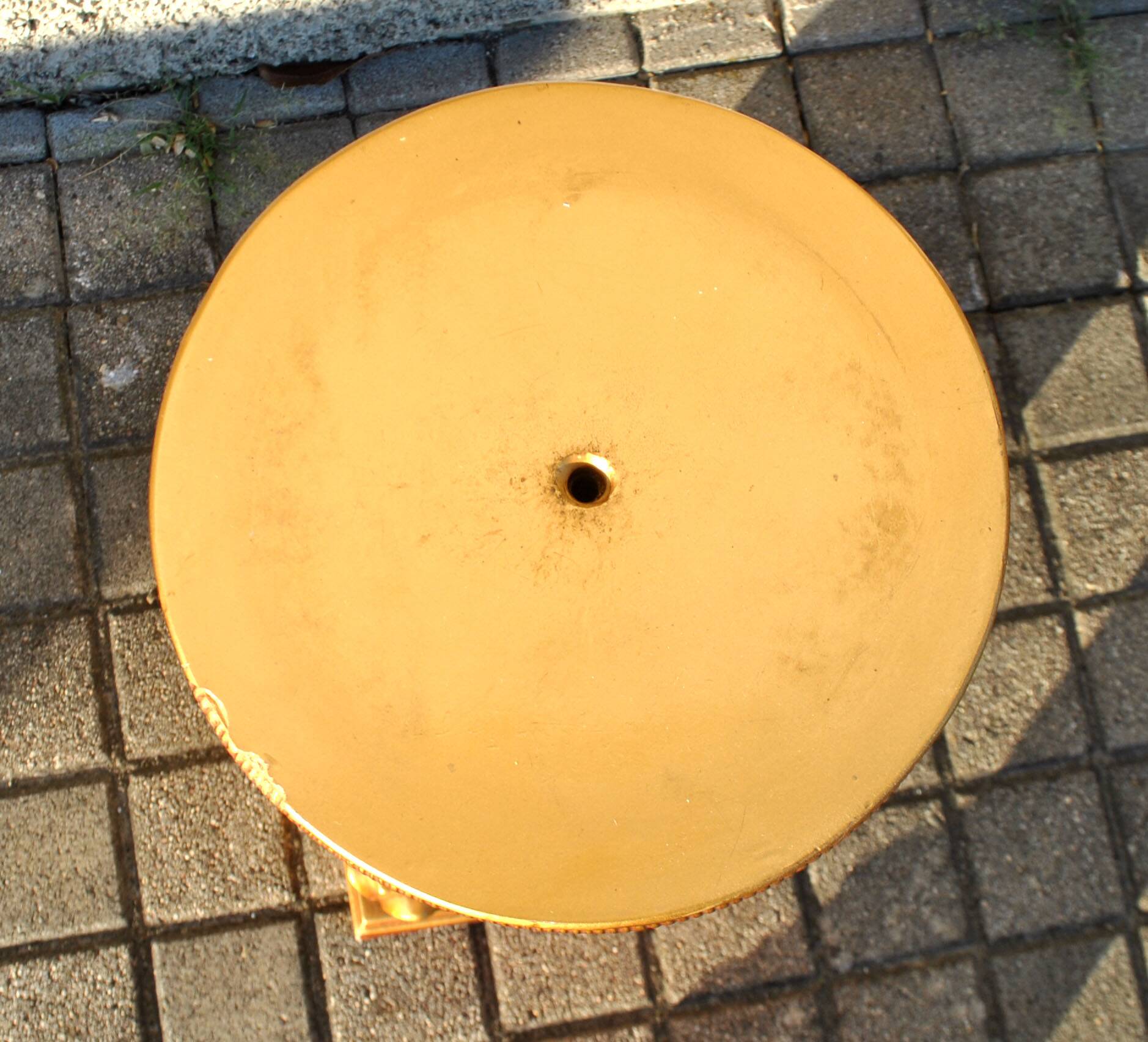 Decorative plaster column - gold lamp base - Creation JP France