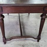 19th century oak desk table with 2 drawers