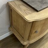 Marbled airbrushed art deco bedside table