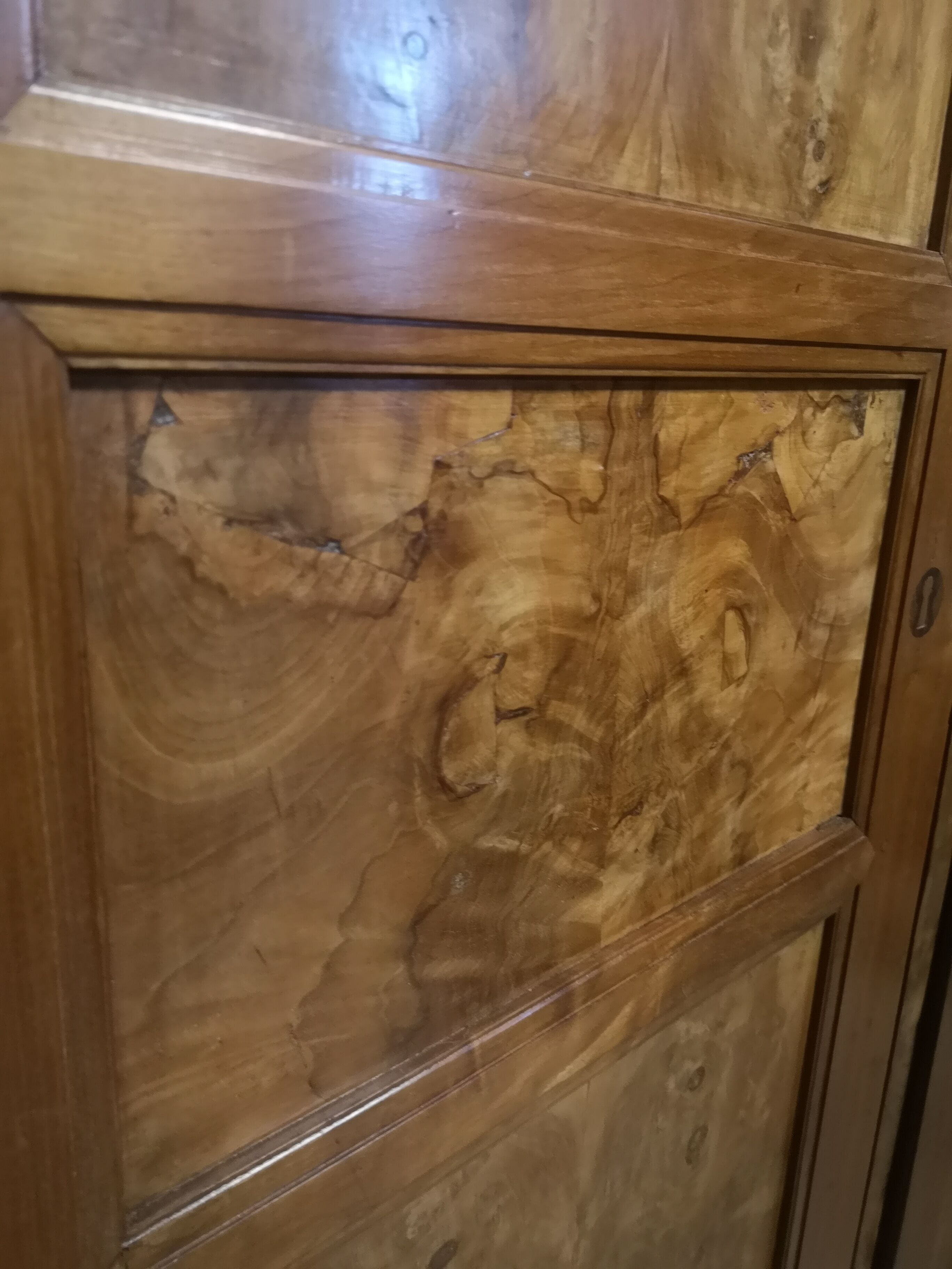 Magnifying glass veneer cabinet