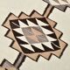 Tapis runner kilim vintage beige marron, motifs géométriques 388x101cm