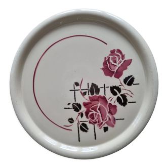 Antique serving dish in Badonviller earthenware.