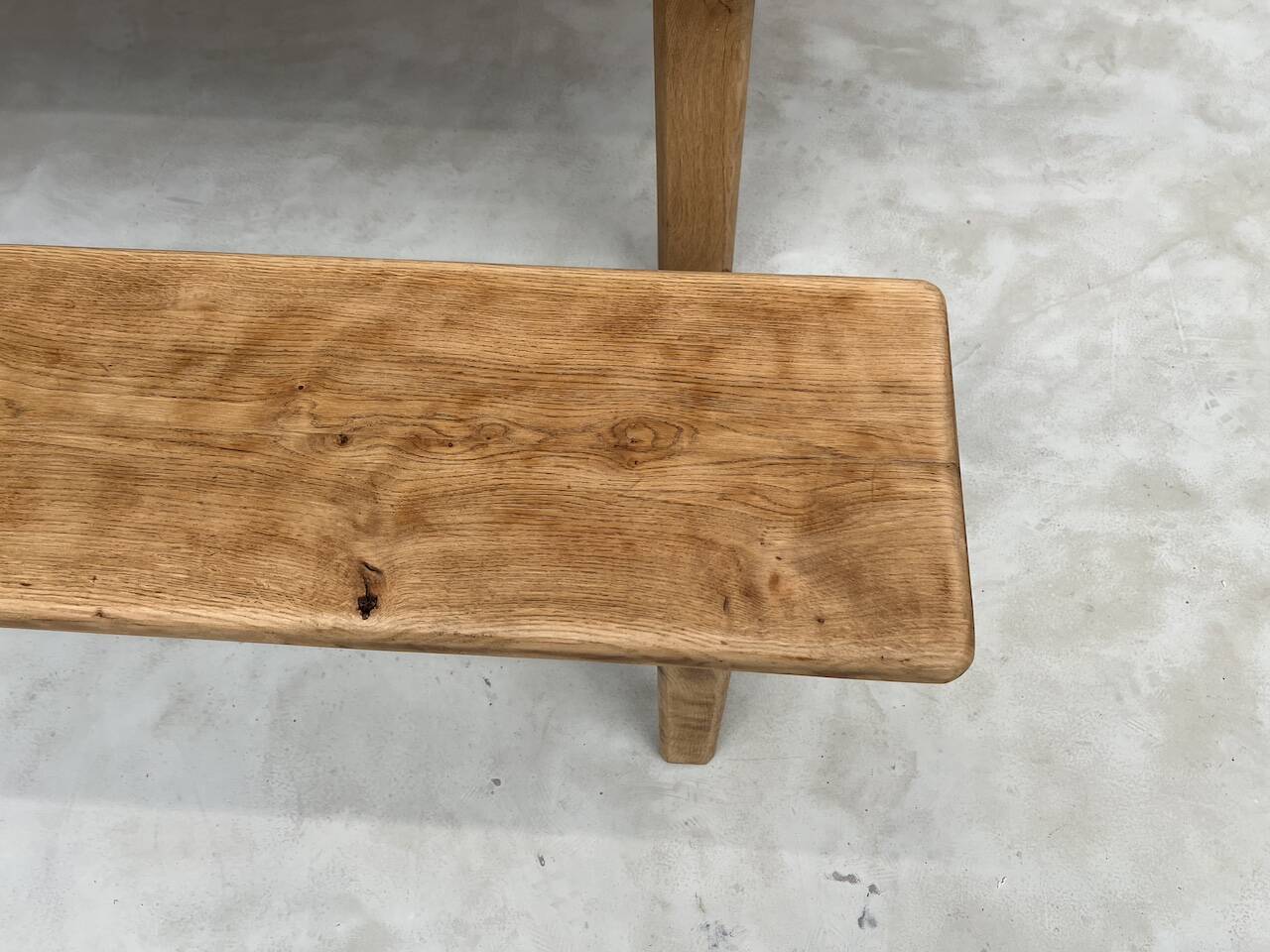 Solid oak bench from the 60s