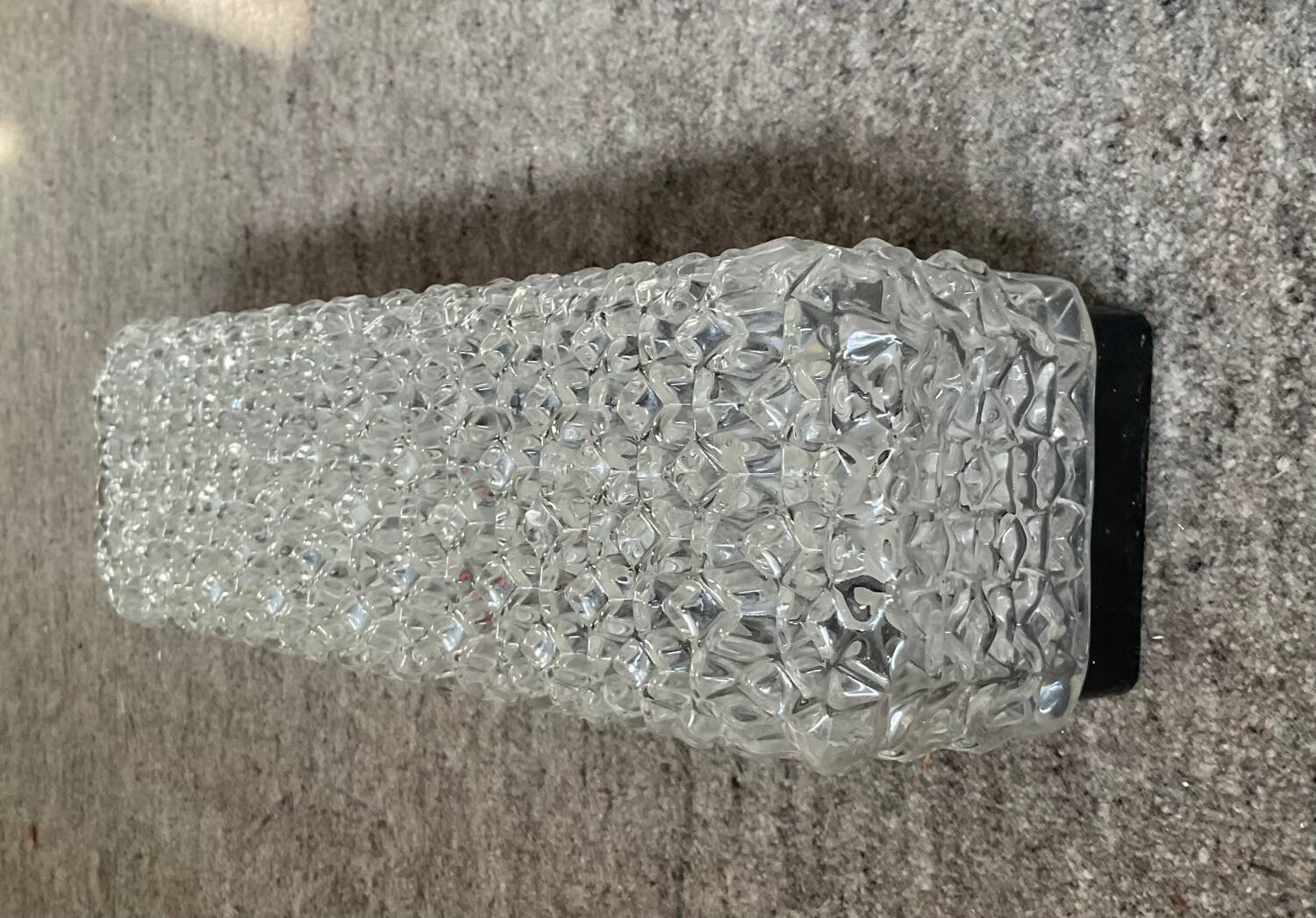 Applique vintage des années 70 en verre moulé