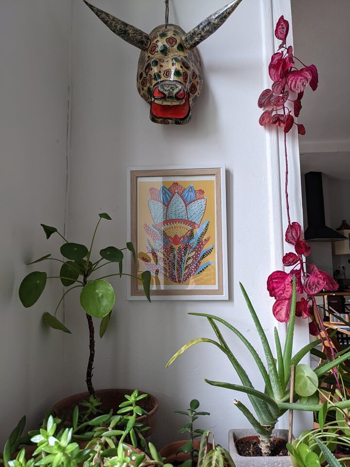 illustration yellow flowers