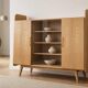 Vintage wooden wardrobe/display cabinet/wall unit
