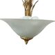 Glass and gold metal pendant light