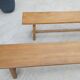 Pair of oak benches