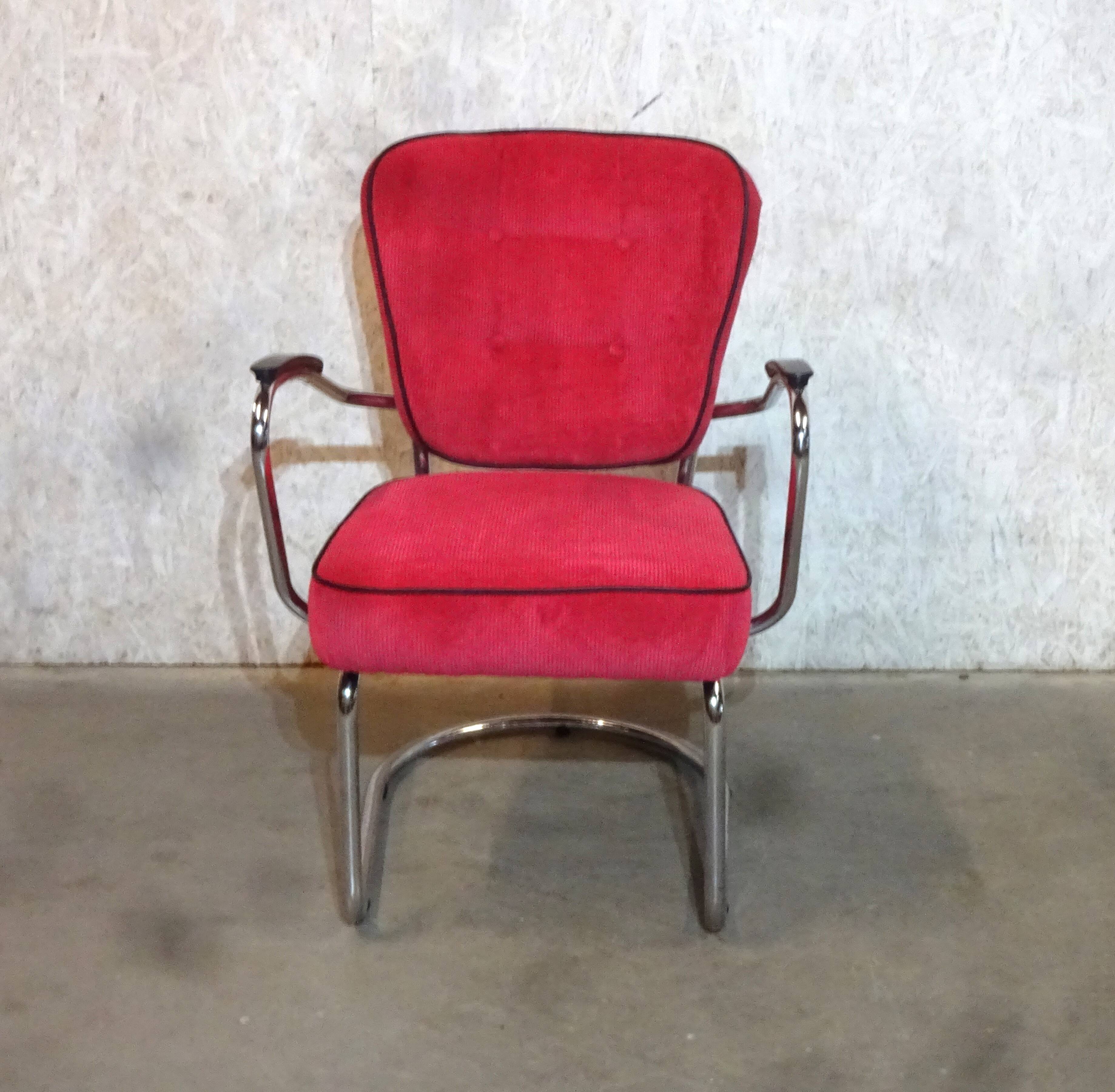 Tubular Frame Armchair by Paul Schuitema for D3-Fana Metaal Rotterdam, 1930