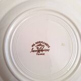 Vintage blue beige soup plates