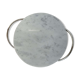 Plateau à fromage ovale en marbre et argent