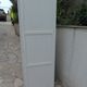 1950s wardrobe, 2 doors, one bar, 3 shelves, re-enchanted in pearl gray with waxed finish.