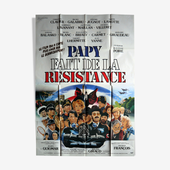 Original cinema poster "Papy makes resistance" Jean-Marie Poiré