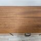 1960s walnut chest of drawers with iron and brass details