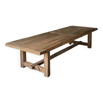 Antique solid oak farmhouse table +200 years - Kingstone 375 by 100 cm