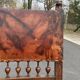 5 chaises Henri II en bois massif et cuir néo renaissance XIXème siècle