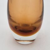 Contemporary amber glass vase