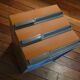 Trieurs, racks à courrier modulaire, 3 tiroirs, orange et gris, vintage 70s