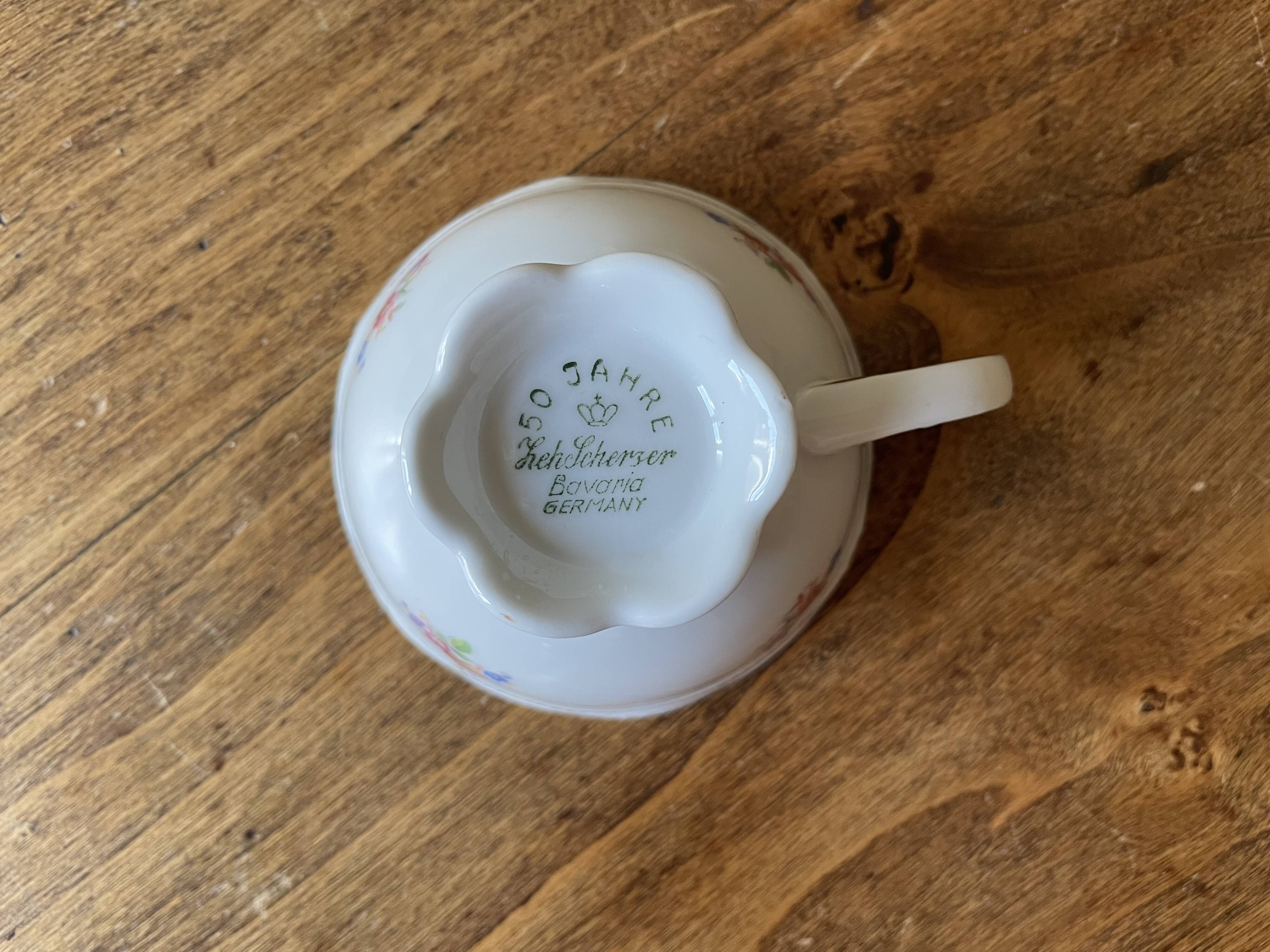 Set 2 coffee cups and saucers - Zeh Scherzer - vintage, old