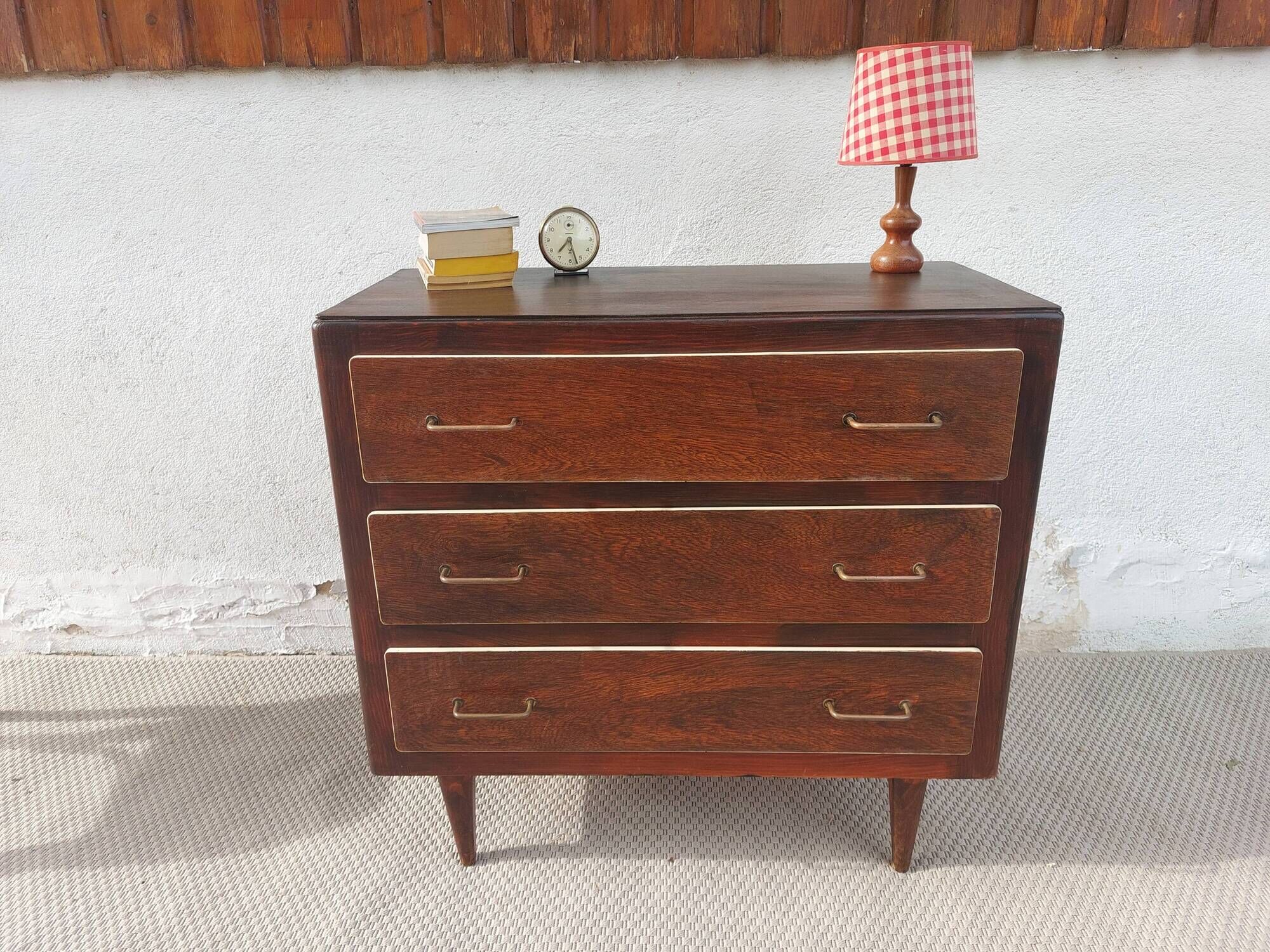 1960s-70s commode, cream trim, vintage