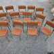 17 chrome metal bistro chairs from the 70s
