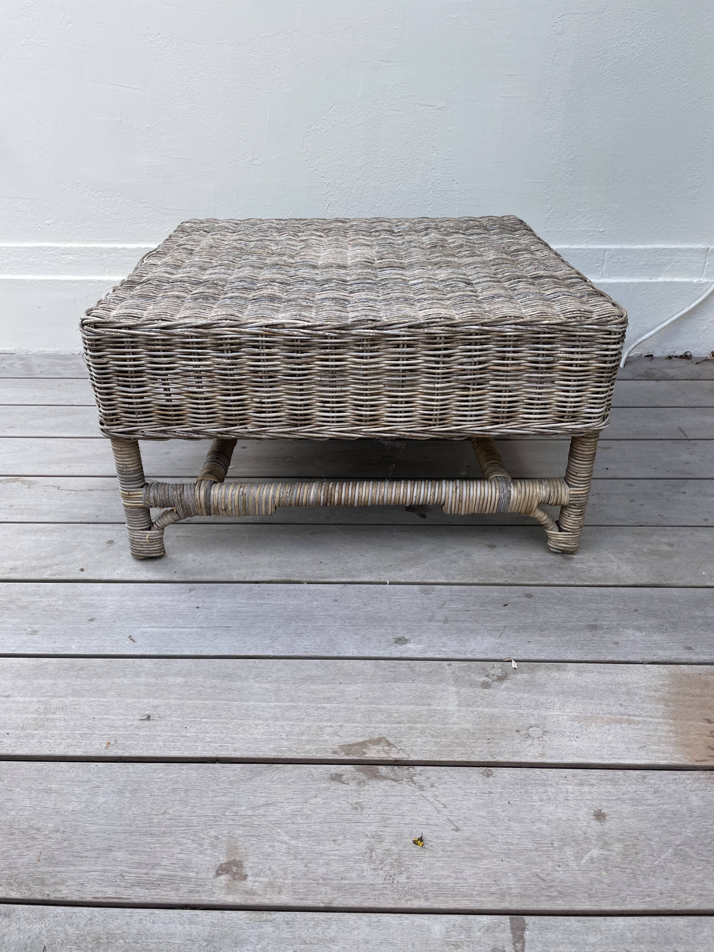 Wicker coffee table