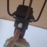 Lampe de sol dame jeanne abat jour jute