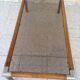 Table design bass, vintage, 70s wood and smoked glass