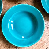 Hollow plates 50s - emerald green glazes!
