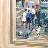 Ancien tableau peinture Huile Paris Montmartre signé André Michel 70's