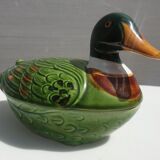 Earthenware duck signed Michel Caugant