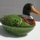 Earthenware duck signed Michel Caugant