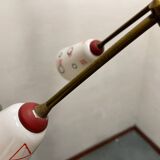 Italian Geometric Bronze chandelier 1950’s