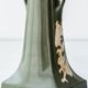 Pair of Dutch Art Nouveau Ceramic Table Lamps, circa 1915, with New Ochre Linen Shades