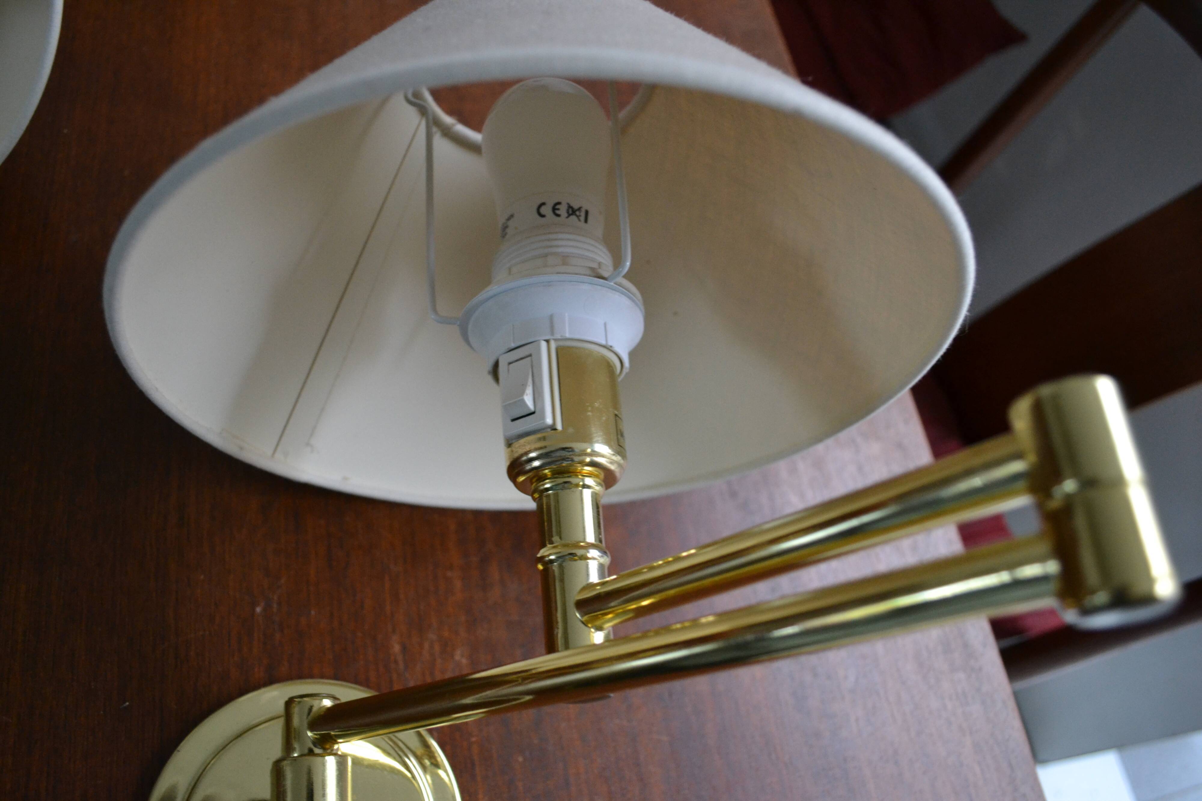 Pair of vintage gold articulated sconces