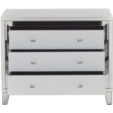 Glass and mirror chest of drawers