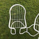 70s tubular garden bench