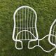70s tubular garden bench